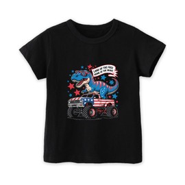 Habudda Boys 4th of July Shirt Girls Kids Toddler USA Shirts, Red White and Blue American Flag Independence Day Patriotic Tee 2T-8T