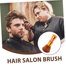 WOONEKY Hairdressing Cleaning Brush Barber Neck Duster Men's Beard Brush Soft Bristles Easy to Use