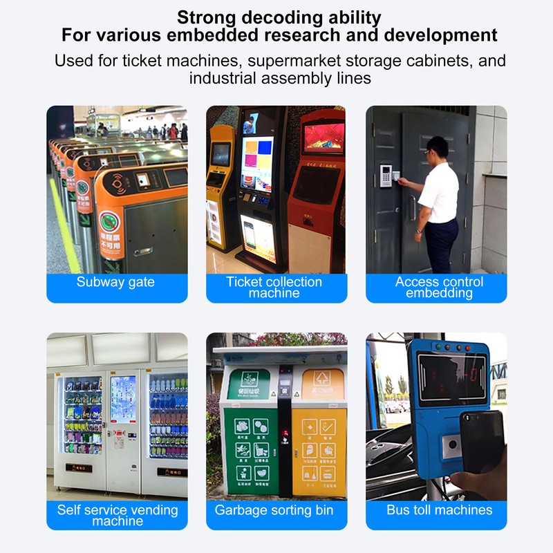 Embedded Barcode Scanner Automatic Sensing USB Serial Port 1D 2D