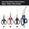 Heavy Duty Kitchen Shears with Unique Curve Blade, No Rust