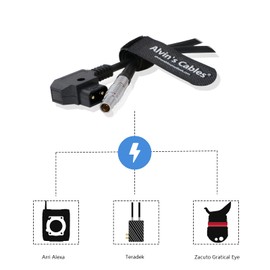Alvin's Cables 2 Pin Male 0B to D Tap Power Coiled Cable for Teradek Bond