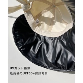 YOUMMY Women's UV Protection Hat, Sun Protection, Wide Brim Hat, Small Face Effect, Foldable, Sunshade, Outdoor, Commuting, Cycling, Climbing, Seaside, Travel, Khaki, Free size