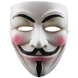 ZLLJH V for Vendetta White Resin Mask, Guy Fawkes Mask Anonymous Cosplay Costume Party Masks