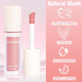 Matte Liquid Blush for Cheeks, High Pigment Buildable Cream Blush, Long-Lasting Natural Glow - Hydrating Formula Lightweight Makeup Radiant Flushed Cheeks (02 Sunset)