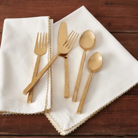 Split P Avis Flatware Teaspoon Set - Gold