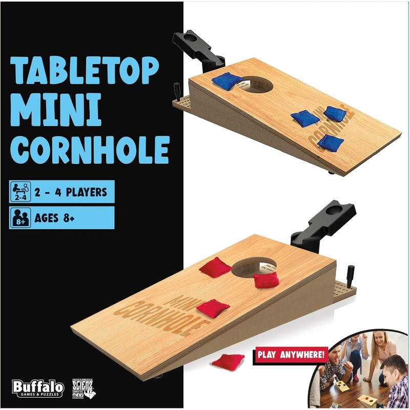Buffalo Games - Tabletop Mini Cornhole - Dexterity Skill Game