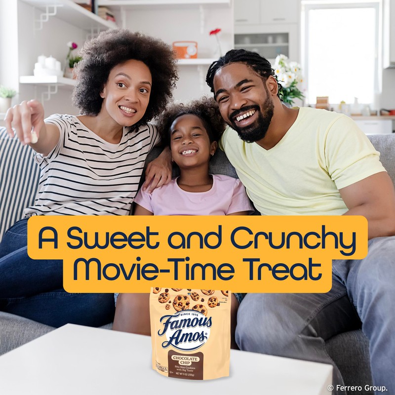 Famous Amos Classic Chocolate Chip Cookies, Bite-Size Cookies, Great for