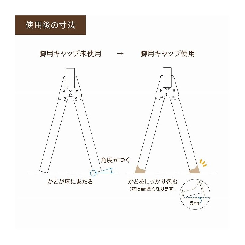 WAKAI TJ24CBK Tri-Joint Bracket Leg Cap DIY 2x4 Leg Ladder