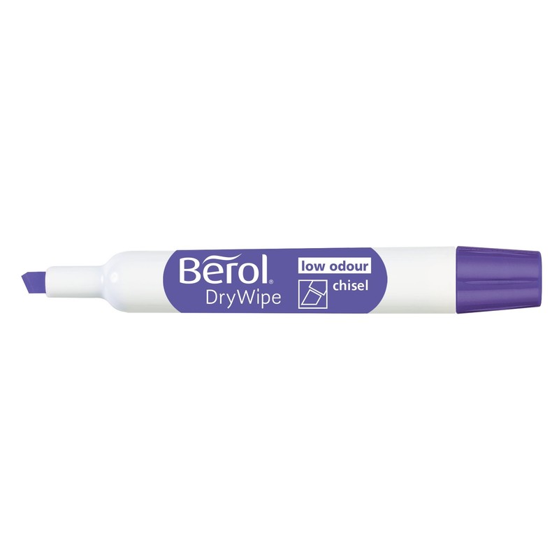 Berol Dry Wipe Whiteboard Marker Pens Chisel Tip Assorted Colours