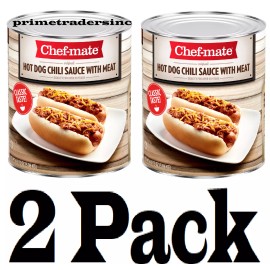 CHEF MATE 2 Pack - Chef-mate Hot Dog Chili Sauce With Beef 108 oz.