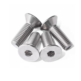 LIANRISES M5 Countersunk Screws 5 mm x 16 mm Threaded Screws M5 Screws Stainless Steel Pack of 50