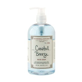 Stonewall Kitchen Coastal Breeze Hand Soap, Enriched with Vitamins, Beautiful Container with Pump, 16.9 Ounces