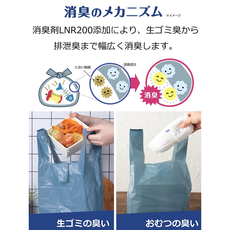 STRIX DESIGN SA-149 Plastic Deodorizing Bags, Firmly Deodorizing, Odor Cut,