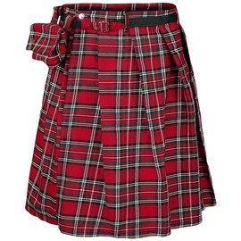 Banned Alternative Fear is Over Kilt Men's Mid-Length Skirt, Red, red