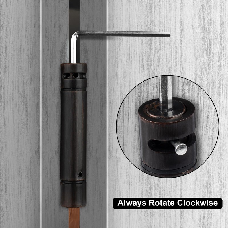 Haidms 3 Pack Spring Hinge 4 Inch Oil Rubbed Bronze