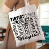JTOUK Yiayia Gift Yiayia Typography Canvas Tote Bag Travel Bag