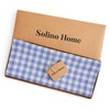 Solino Home Gingham Check Linen Table Runner 48 Inch -