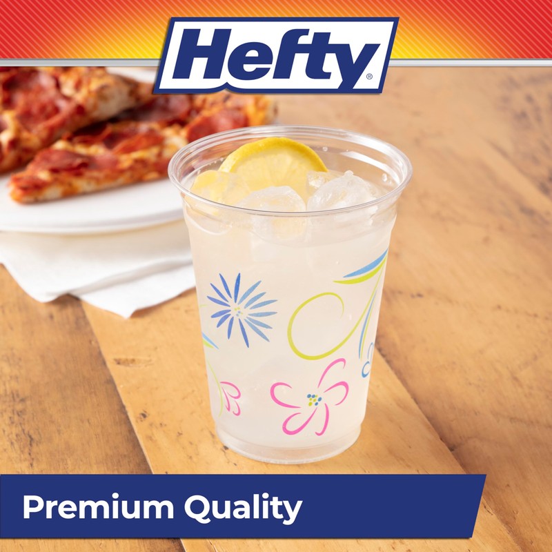 Hefty Party Perfect Clear Plastic Cups, 18 Ounce, 20 Count