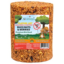 JCs Wildlife Squirrel Stopper Bugs Nuts & Berries Large Cylinder 3.8lbs (2-Pack)