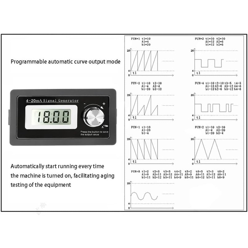 DEWIN Signal Generator, Two-Wire 4-20mA Current Loops Signal Generator Current