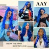 AAY Blue Human Hair Wig 13x4 HD Lace Front Wig