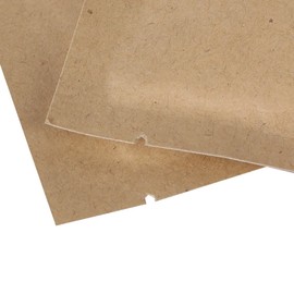 QQ Studio Open Top Kraft Mylar Heat Sealable Bags (100 Bags) (Brown Open Top, 2.4" x 3.4" (6cm x 8.8cm)