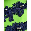 Juego de liguero retro para novias, Retro azul marino, Talla