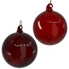 Red Glass Ornaments - Swirl Blown Glass Holiday Christmas Tree