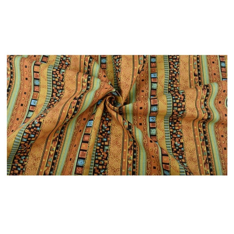SHTGOI African Fabric Cotton Fabric Colourful Patterned Patchwork Squares Cotton