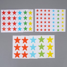 1 color star sticker 6P 12P 24P 6P - Red 32ea