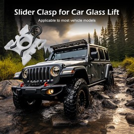 Polcatay 4 PCS Window Regulators Slider Clip, Side Window Glass Adjustment Slider Buckle, 0.42" Aperture Plastic Modifications, for Most Cars Repair Accessories (White)