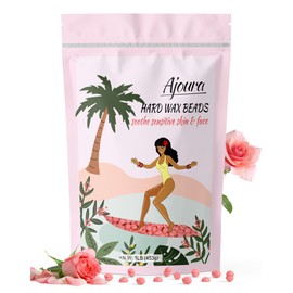 Ajoura Ajoura Wax Beads for Hair Removal, 1lb Pink Rose Hard Wax for Coarse Hair, Perfect for Brazilian, Bikini, Eyebrow, Legs, Facial, and Full Body Waxing, At-Home Wax Refill for Women and Men