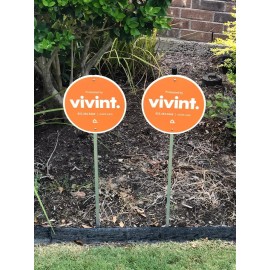 Vivint, ADT, BRINKS, VECTOR, SIMPLISAFE 2 - VIVINT. Reflective Security Yard Sign w. 6 Decals & 2 Laminated Signs*