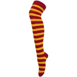 AXTokyo Womens Striped Over The Knee High Socks Fancy Dress (*Ronald-Yellow/Red*)