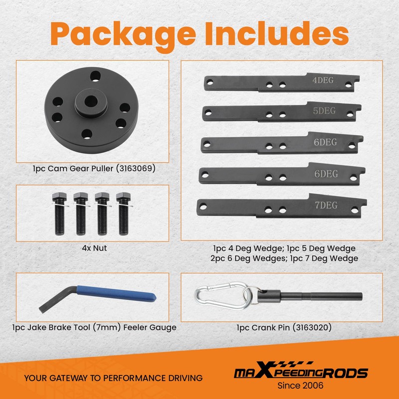 maXpeedingrods 3163021 Cam Timing Tool Kit & 3163530 Engine Brake