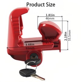 Taoluwin Trailer Hitch Lock Universal Adjustable Fit 1-7/8" 2" 2-5/16" Couplers, Heavy Duty Weatherproof Caravan Hitch Lock, Anti-Theft RV Locks for Trailers, Trucks, Boats