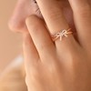 LUXEJEW Rose Gold Bow Rings for Women - Rose Gold