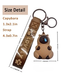 ISEMRO 4 Pcs Capybara Keychain Super Cute Capybara Gifts Key Chain for Kids Party Graduation Birthday