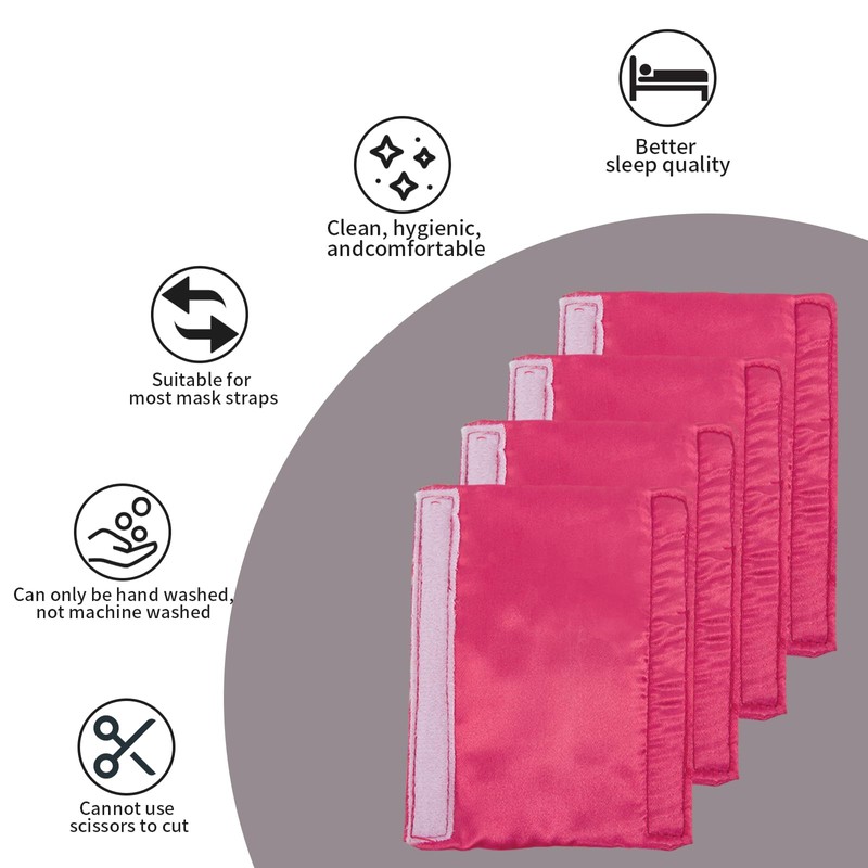 AGDGV 4-Packs Satin Mask Strap Covers,Face Cushion Cover for Strap