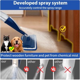 Mops for Floor Cleaning Wet Spray Mop with 14 oz Refillable 00-navy Blue 