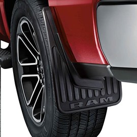Mopar Heavy-Duty Rubber Rear Splash Guards for Jeep Vehicles with Production Fender Flares 82216216AA