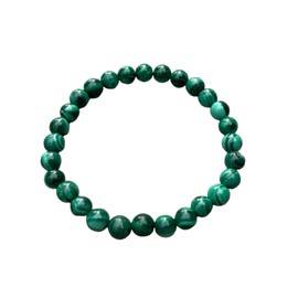 GAF TREASURES Grade A++ Crystal Bead Bracelet, Wholesale Genuine Gemstone Stetch Bracelet, Healing Crystal Bracelet Bead Bracelet, Gift for Men & Women, 1 Bracelet, Stone, malachite