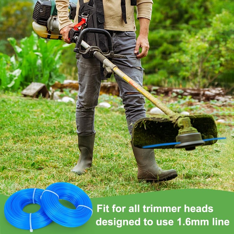 1.6mm Nylon Strimmer Wire, 100M Round Strimmer Line Strong Trimmer