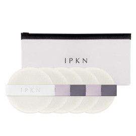 IPKN Skin Finish Flocking Pact Puff 5p + Pouch Set, Mixed Colors, 1 Set / 입큰 스킨피니쉬 후로킹 팩트 퍼프 5p + 파우치 세트, 혼합색상, 1세트