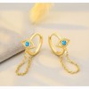 JIANGYUE Evil Eye Earrings Plated Hoop Earrings for Women with