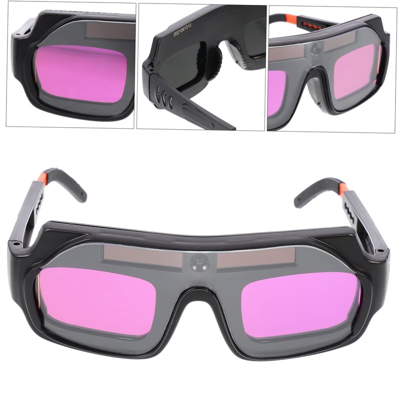 SHINEOFI 1pc Solar Automatic Dimming Welding Goggles Lightweight Protective Eye