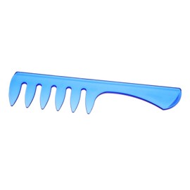 minkissy Wide Tooth Shark Hair Comb Durable Straightening Tool for Styling Classic Retro Design Gentle Scalp for Salon Barber Use Blue