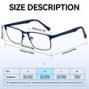 Dollger Blue light Glasses for Men Rectangle Metal Frame Computer