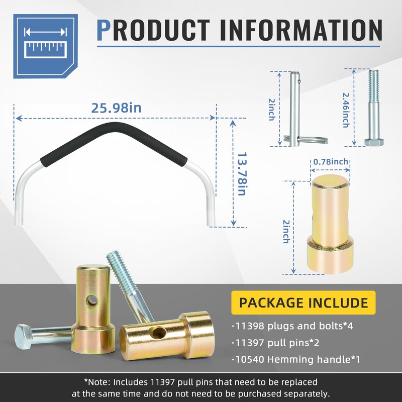 Ytrica 10540 Hemming Handle Pins Assembly, Fit for PRO 14,