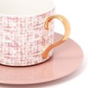 Francfranc Franc Tweed Cup and Saucer Pink